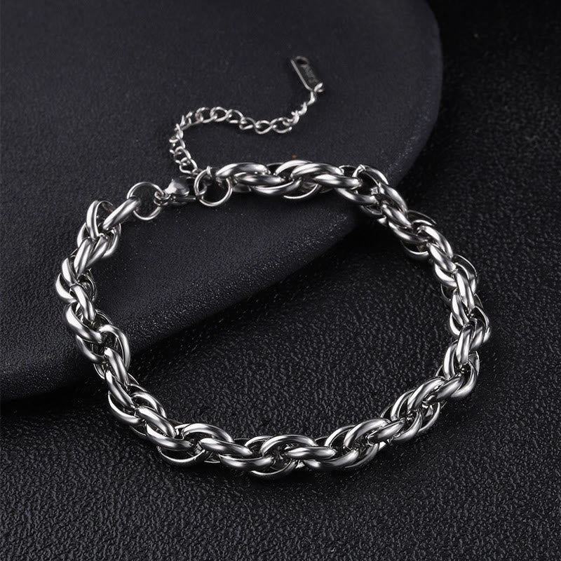 WorldNorse – Gedrehtes Kettenarmband aus Stahl