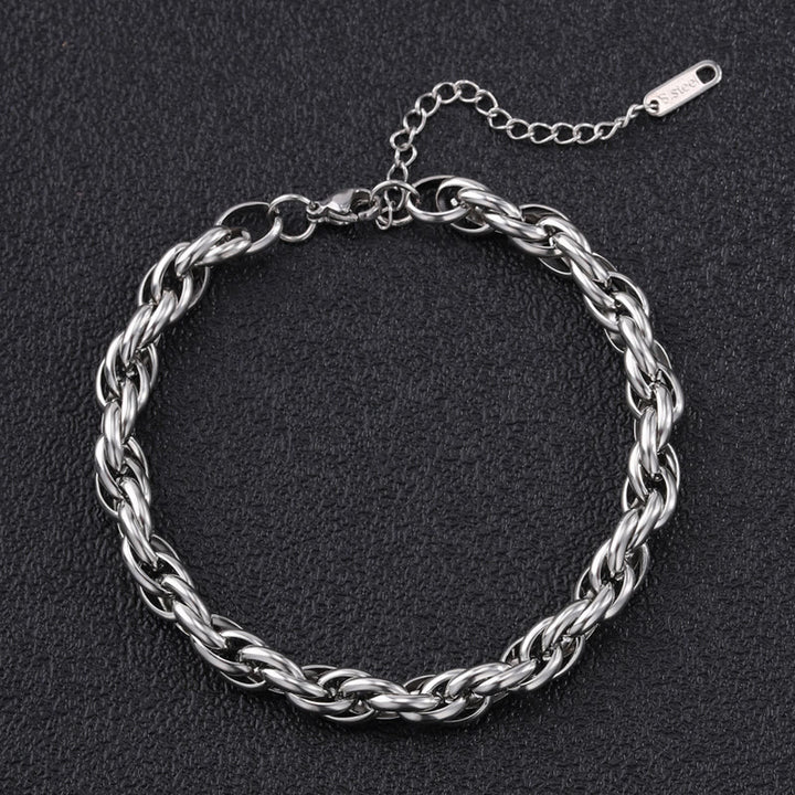 WorldNorse – Gedrehtes Kettenarmband aus Stahl