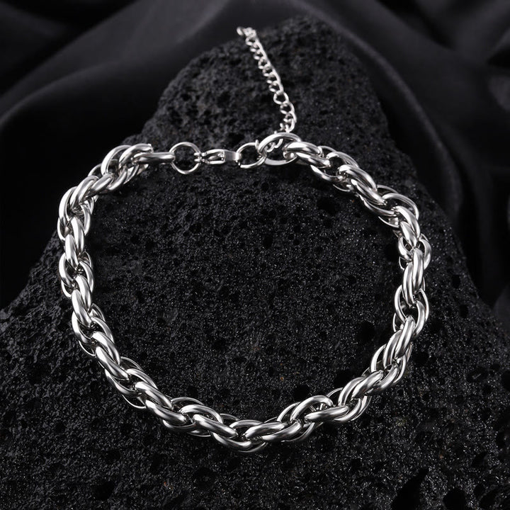 WorldNorse – Gedrehtes Kettenarmband aus Stahl