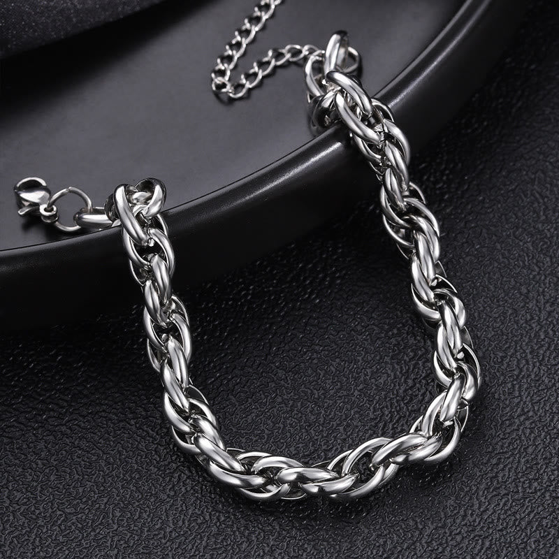 WorldNorse – Gedrehtes Kettenarmband aus Stahl