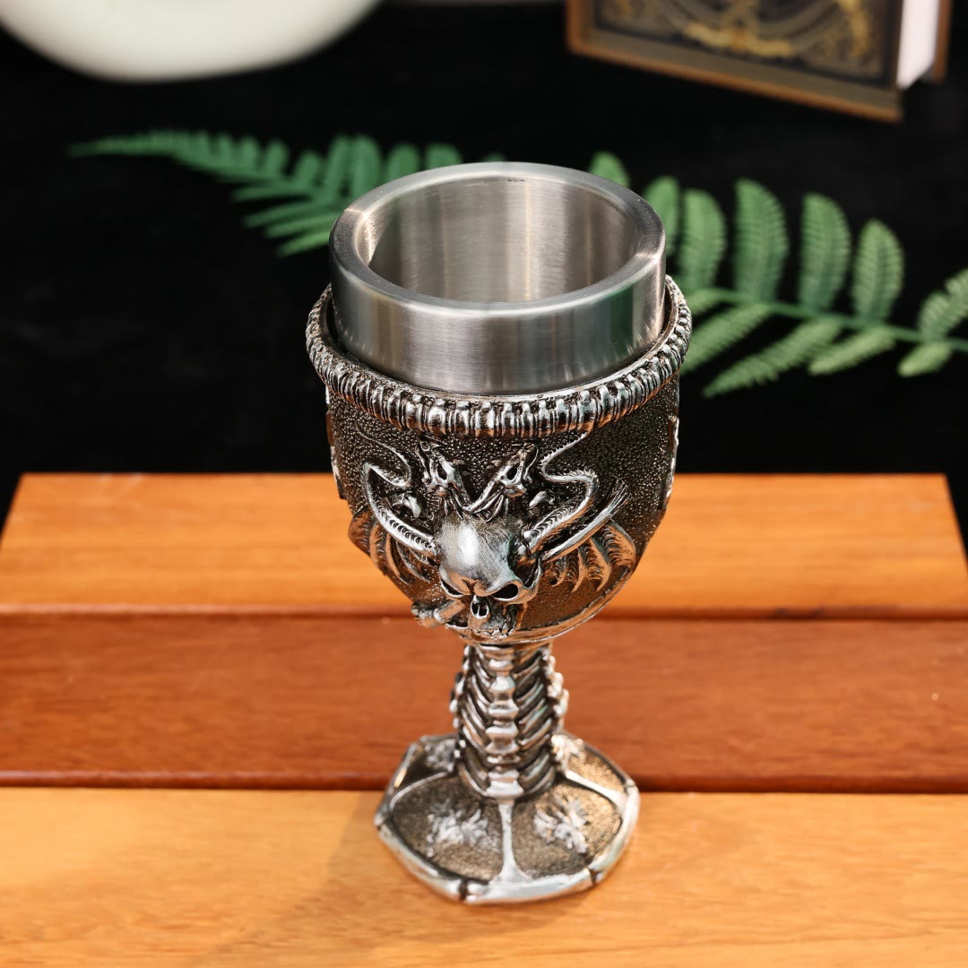 WorldNorse Totenkopf Skelett Sichel Kelch