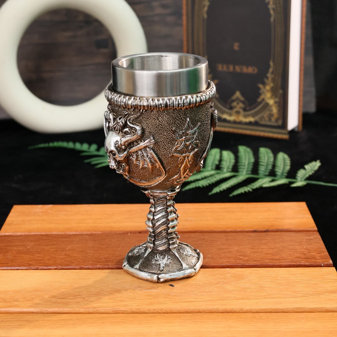 WorldNorse Totenkopf Skelett Sichel Kelch