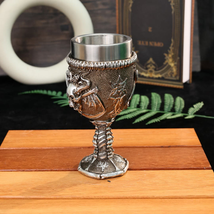 WorldNorse Totenkopf Skelett Sichel Kelch