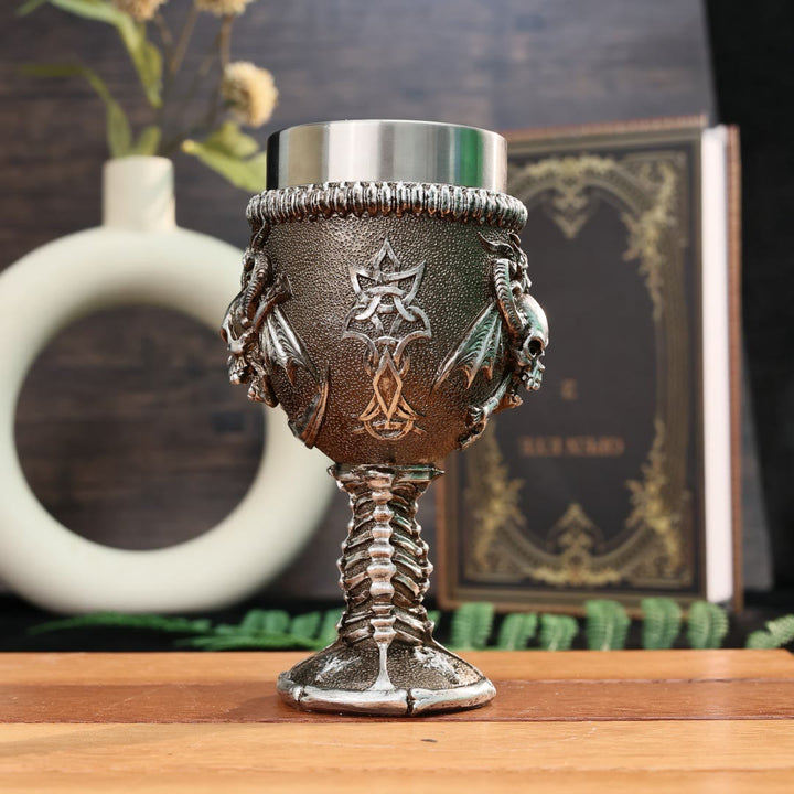 WorldNorse Totenkopf Skelett Sichel Kelch
