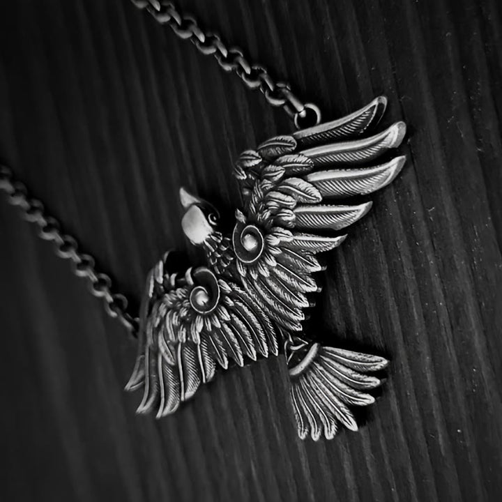 WorldNordische Wikinger-Halskette mit keltischem Raven