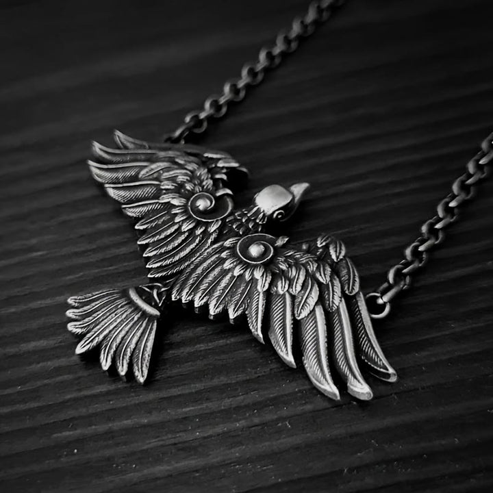 WorldNordische Wikinger-Halskette mit keltischem Raven