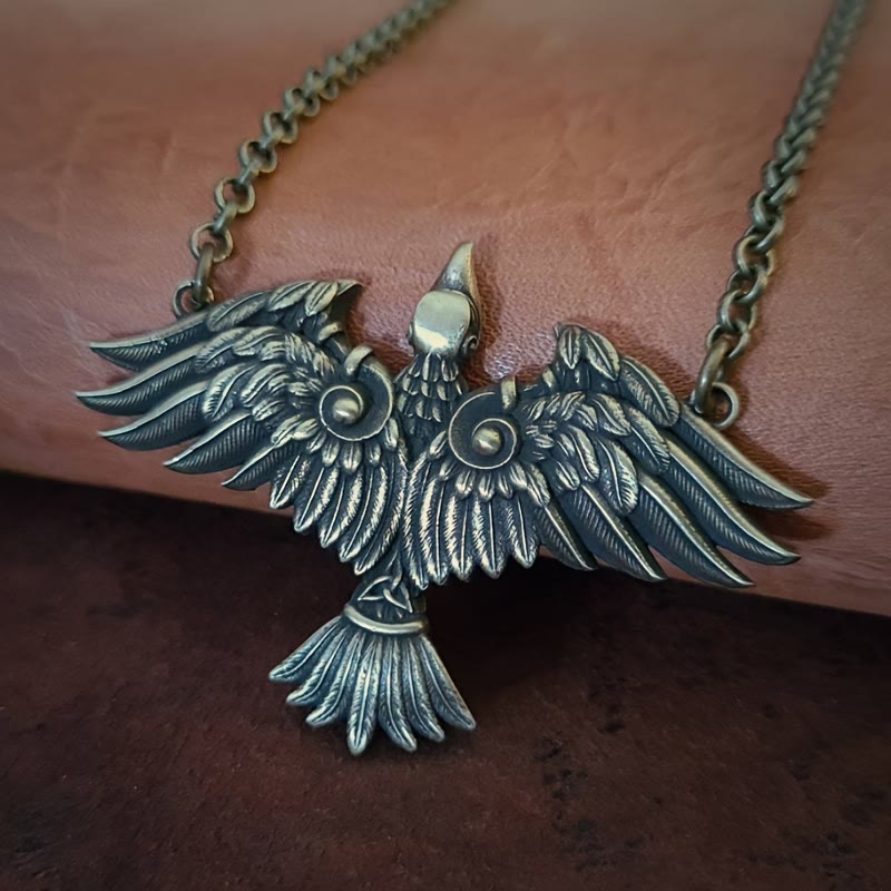 WorldNordische Wikinger-Halskette mit keltischem Raven