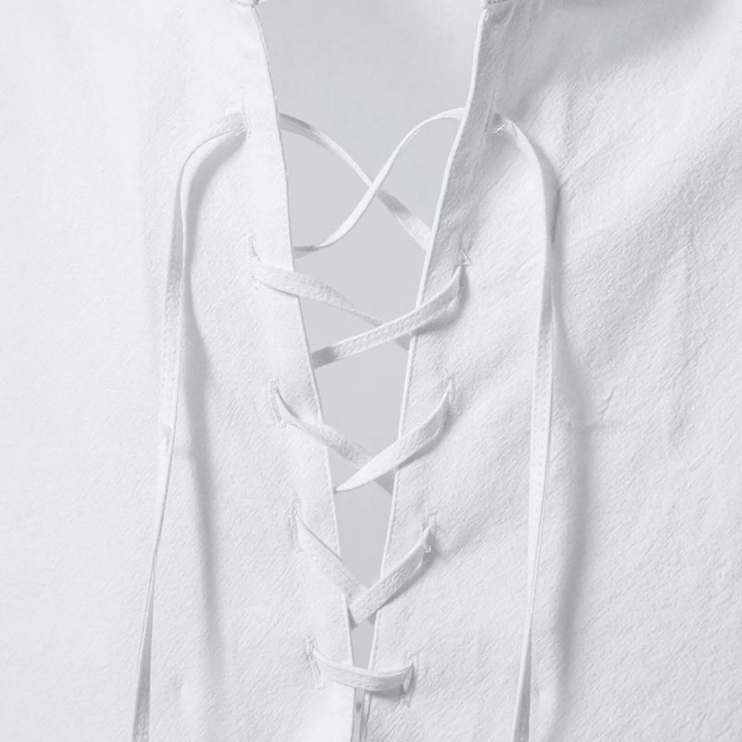 WorldNorse Mittelalterliches Piraten-Tunika-Kostümhemd mit Schnürung - image 10