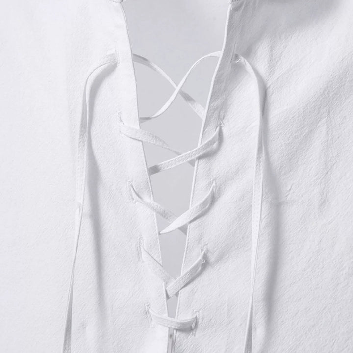 WorldNorse Mittelalterliches Piraten-Tunika-Kostümhemd mit Schnürung - image 10