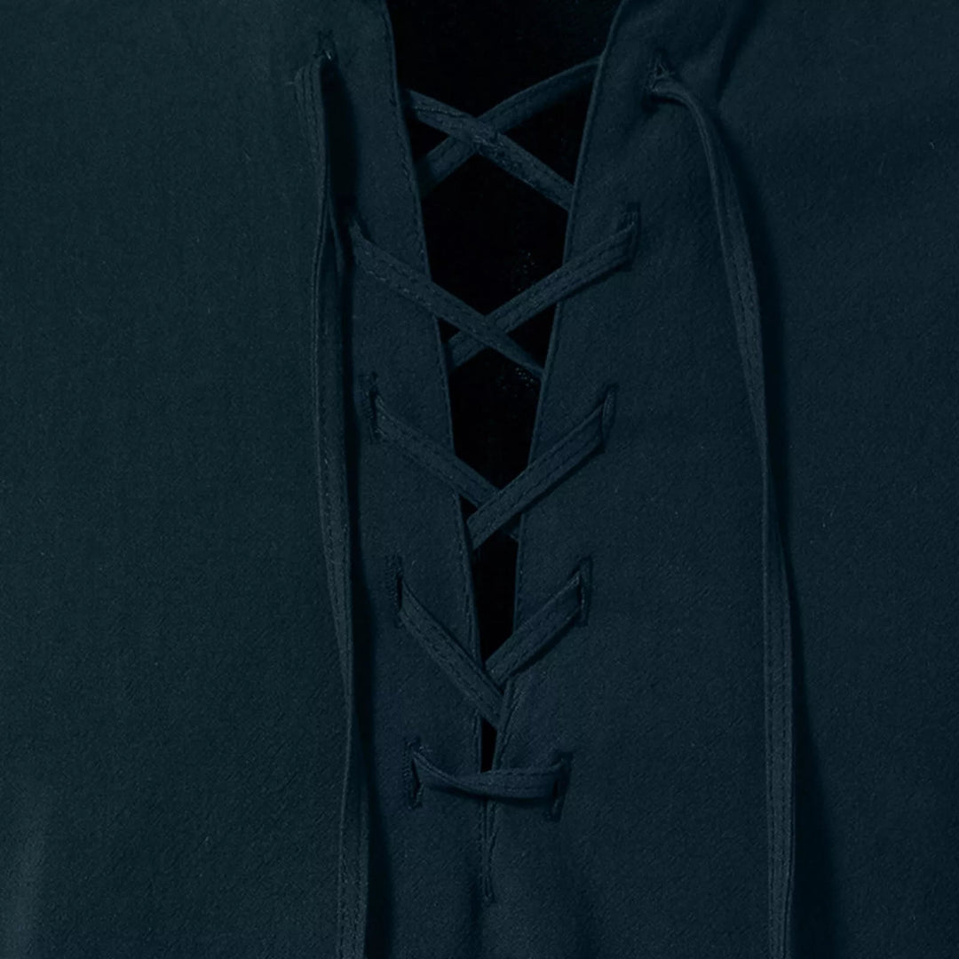 WorldNorse Mittelalterliches Piraten-Tunika-Kostümhemd mit Schnürung - image 12