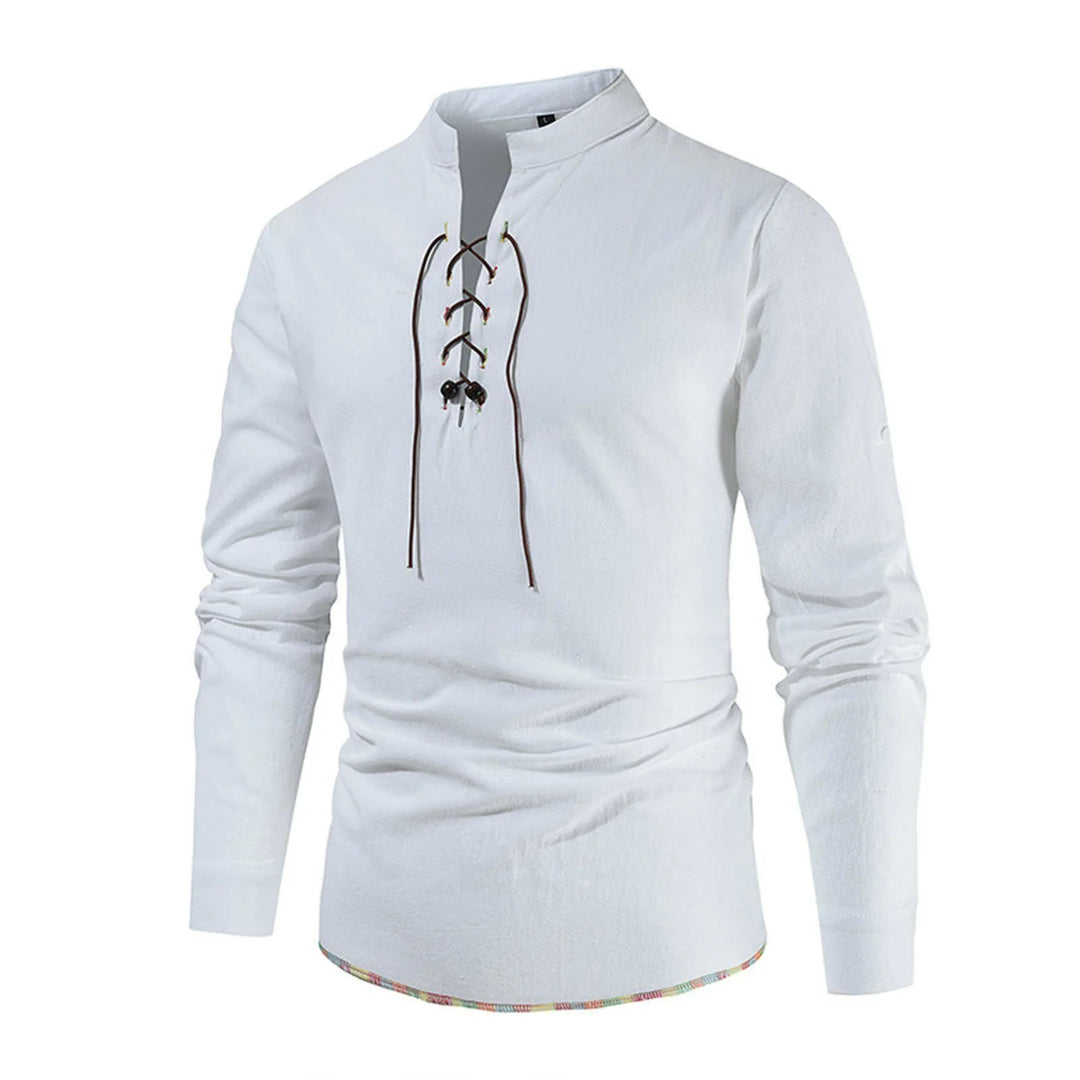 WorldNorse Mittelalterliches Kostümhemd mit farbigen Saumnähten - image 16