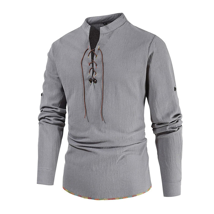 WorldNorse Mittelalterliches Kostümhemd mit farbigen Saumnähten - image 19