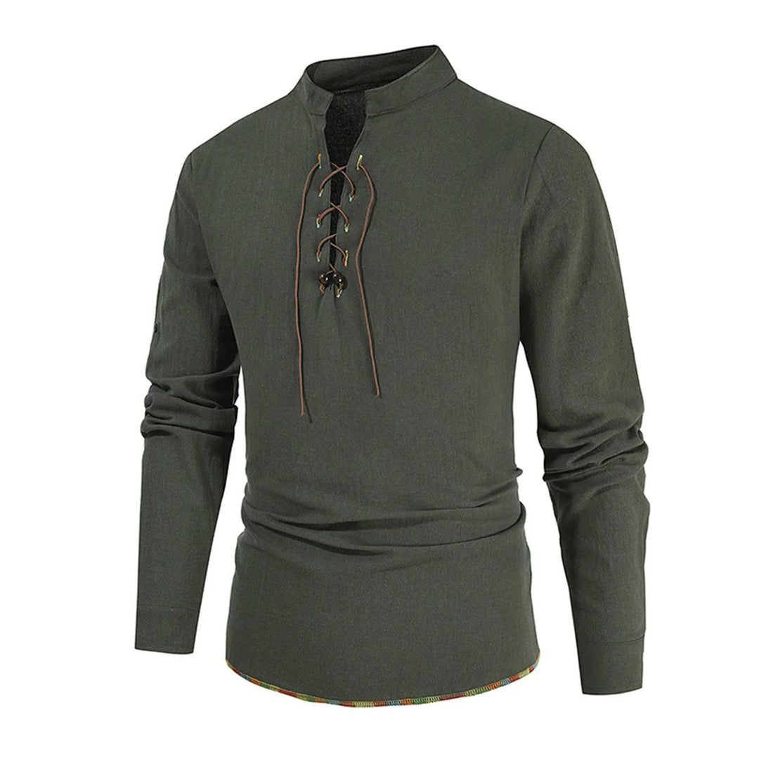 WorldNorse Mittelalterliches Kostümhemd mit farbigen Saumnähten - image 10