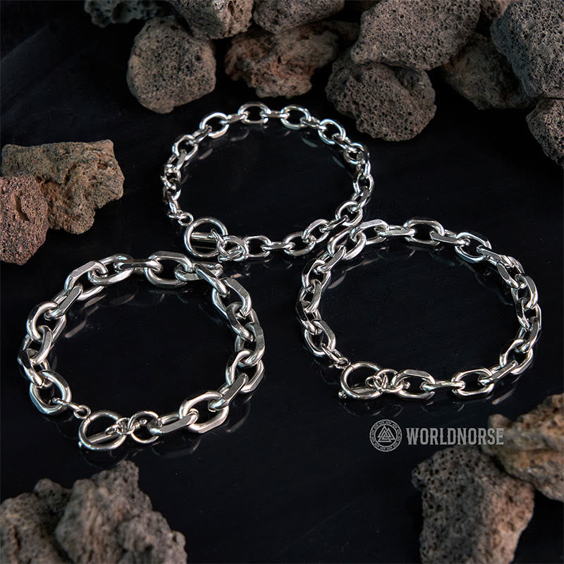WorldNorse Flaches Rhombus-Armband mit Ein-Wort-Schnalle