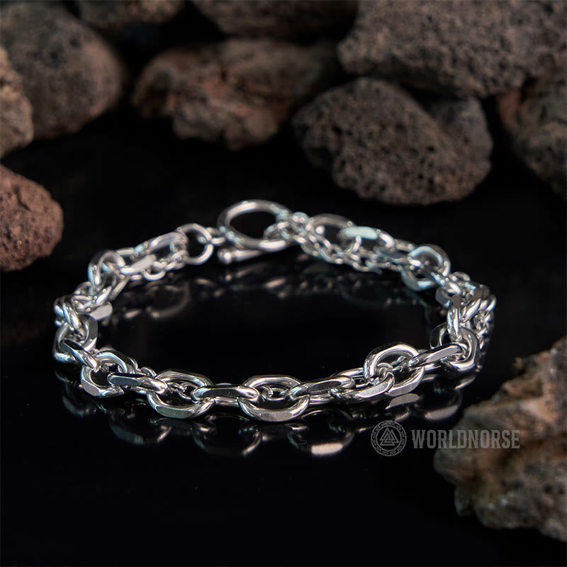 WorldNorse Flaches Rhombus-Armband mit Ein-Wort-Schnalle