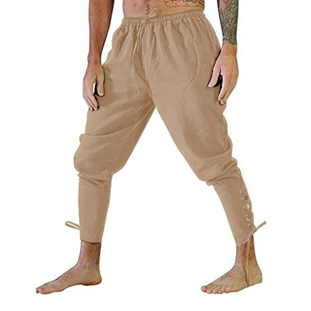 WorldNorse Viking Traditionelle Kostümhose mit Knöchelschnürung