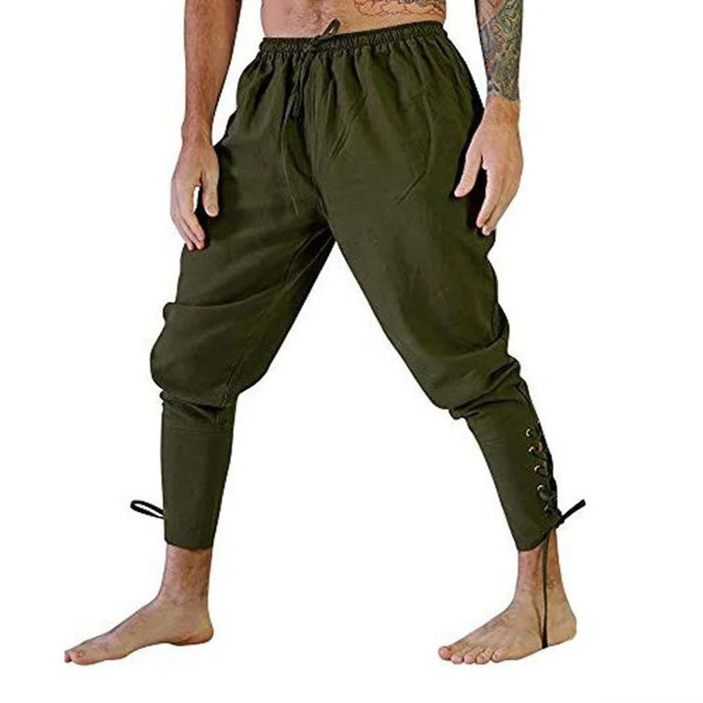WorldNorse Viking Traditionelle Kostümhose mit Knöchelschnürung