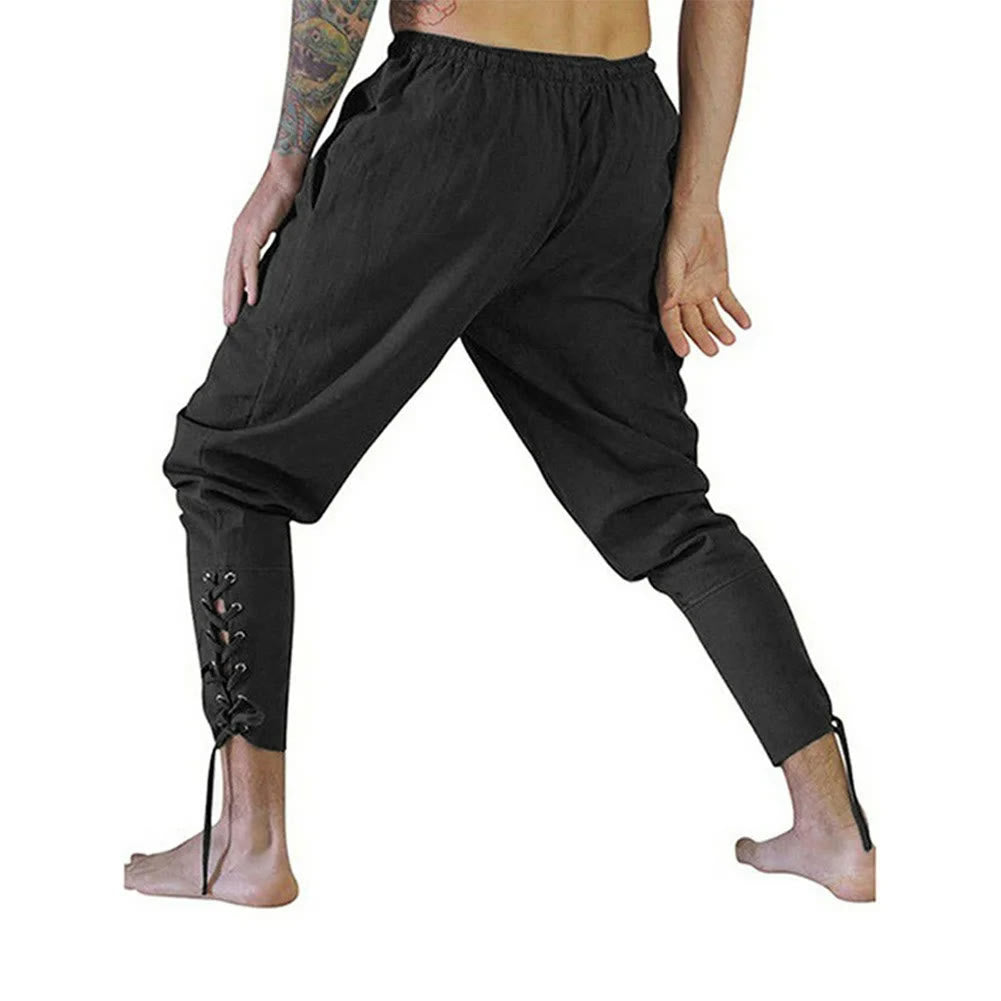 WorldNorse Viking Traditionelle Kostümhose mit Knöchelschnürung