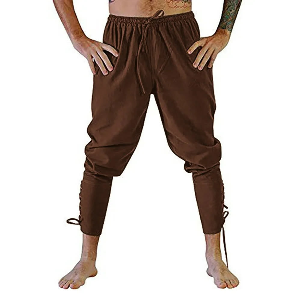 WorldNorse Viking Traditionelle Kostümhose mit Knöchelschnürung