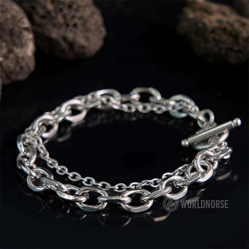 WorldNorse Mehrschichtiges Armband mit Ein-Wort-Schnalle