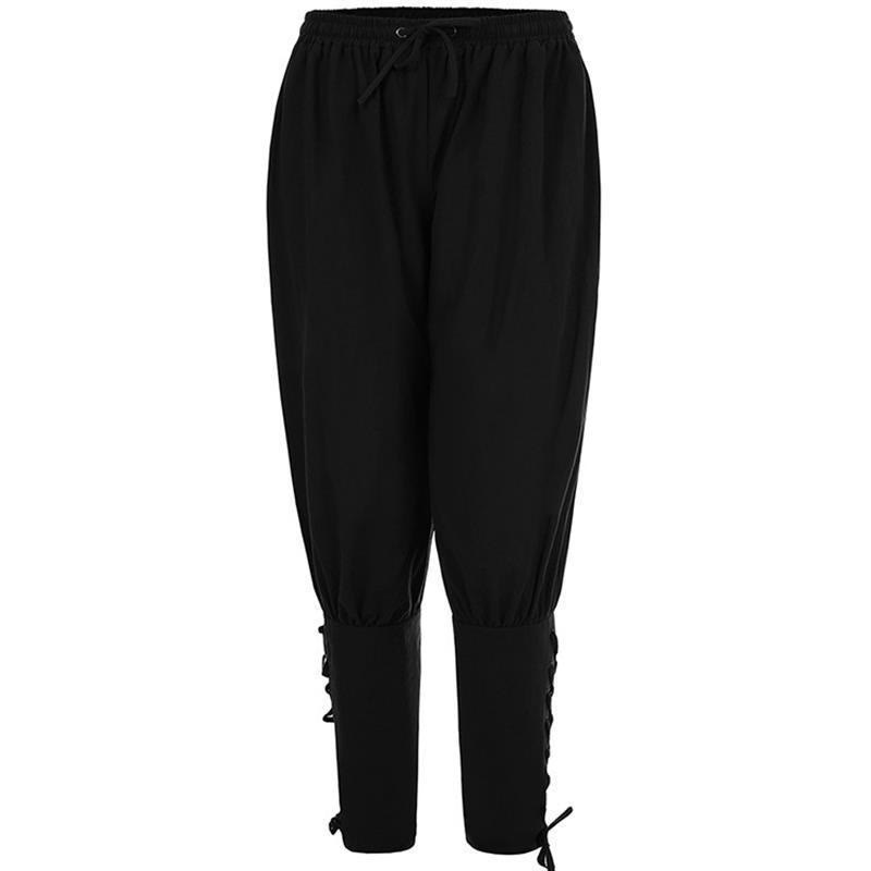 WorldNorse Viking Traditionelle Kostümhose mit Knöchelschnürung - Schwarz - 3XL - image 11