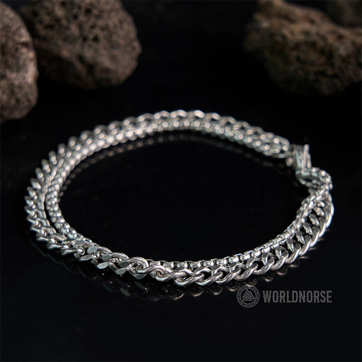 WorldNorse Zweiseitiges Titanstahlarmband