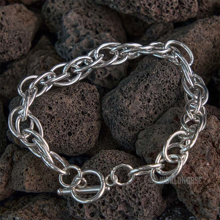 WorldNorse Grob gedrehtes Armband mit Ein-Wort-Schnalle