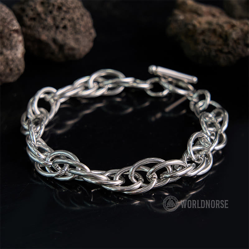 WorldNorse Grob gedrehtes Armband mit Ein-Wort-Schnalle