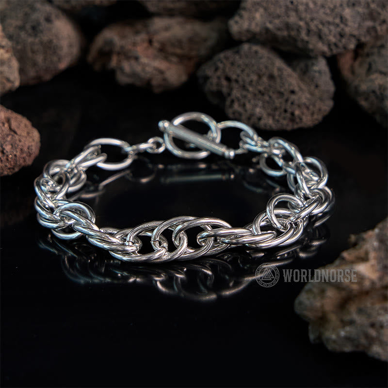 WorldNorse Grob gedrehtes Armband mit Ein-Wort-Schnalle
