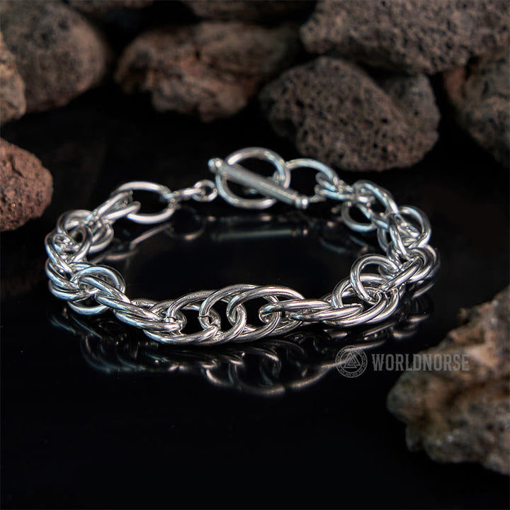 WorldNorse Grob gedrehtes Armband mit Ein-Wort-Schnalle