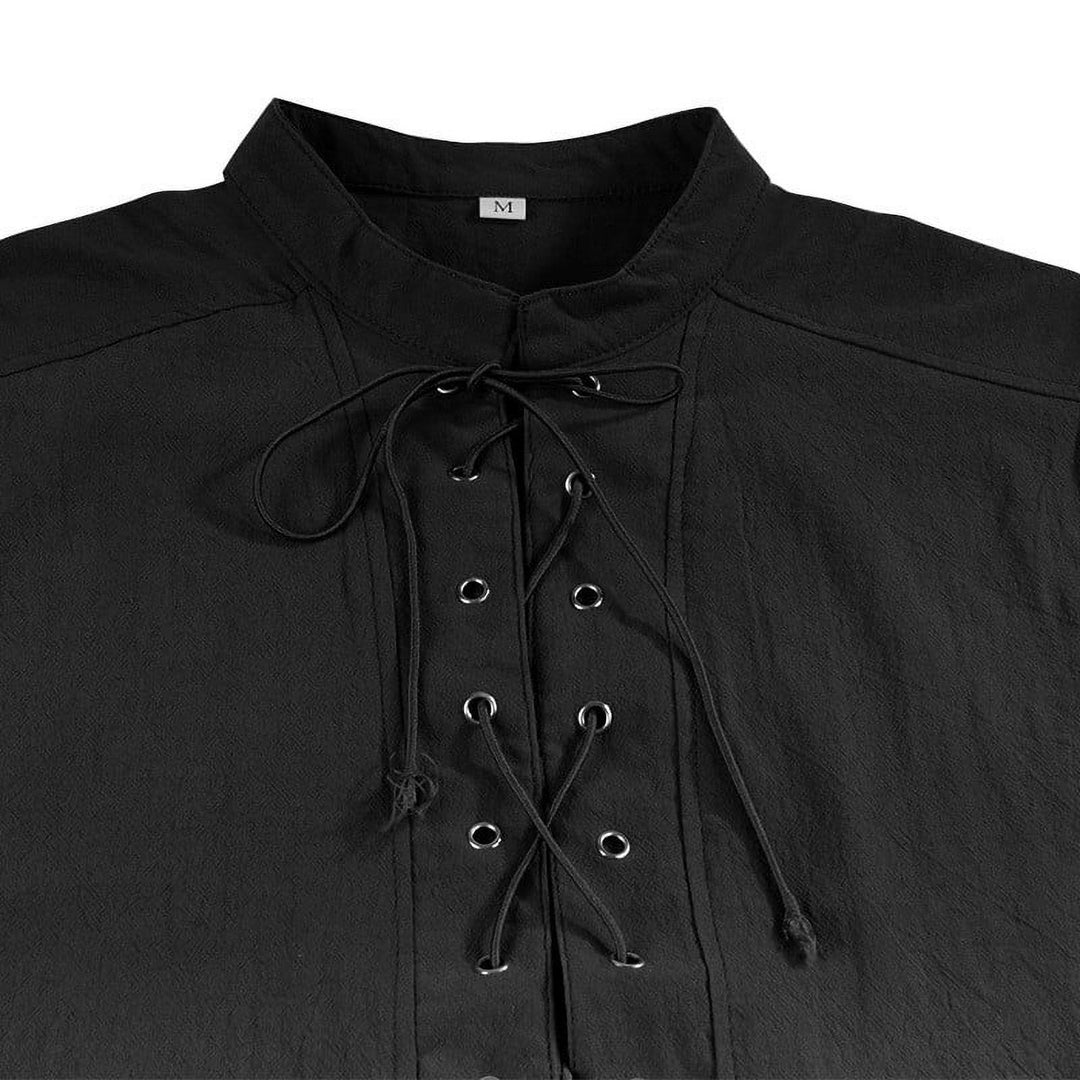 WorldNorse Mittelalterliches ärmelloses Kostümhemd mit Schnürkragen - image 14