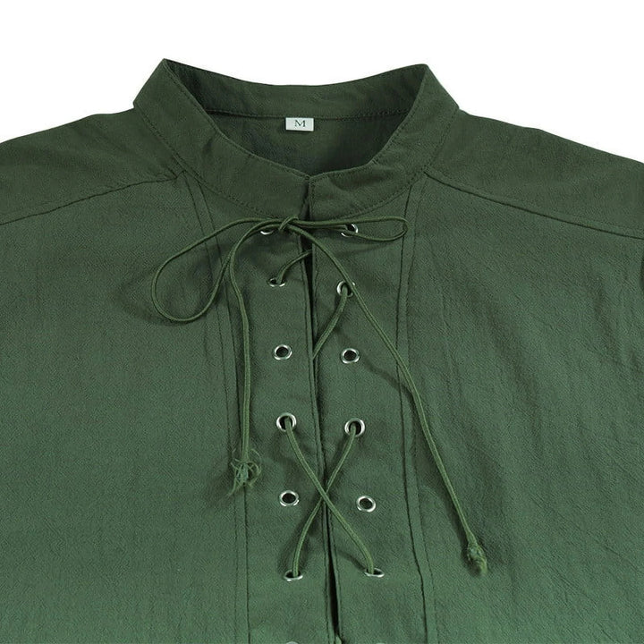 WorldNorse Mittelalterliches ärmelloses Kostümhemd mit Schnürkragen - image 8