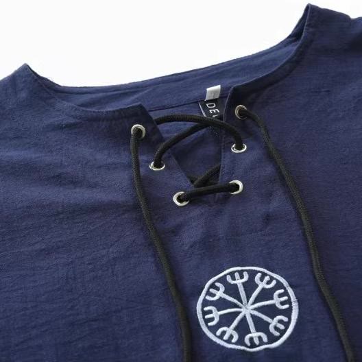 WorldNorse Helm Of Awe Kostümhemd mit Schnürkragen - image 3