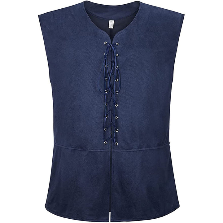 WorldNorse Mittelalterliche Weste mit Schnürung, Kostümweste - Marineblau - 2XL - image 9