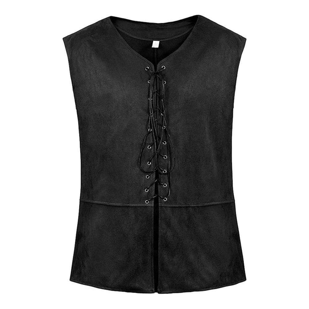 WorldNorse Mittelalterliche Weste mit Schnürung, Kostümweste - Schwarz - 2XL - image 3