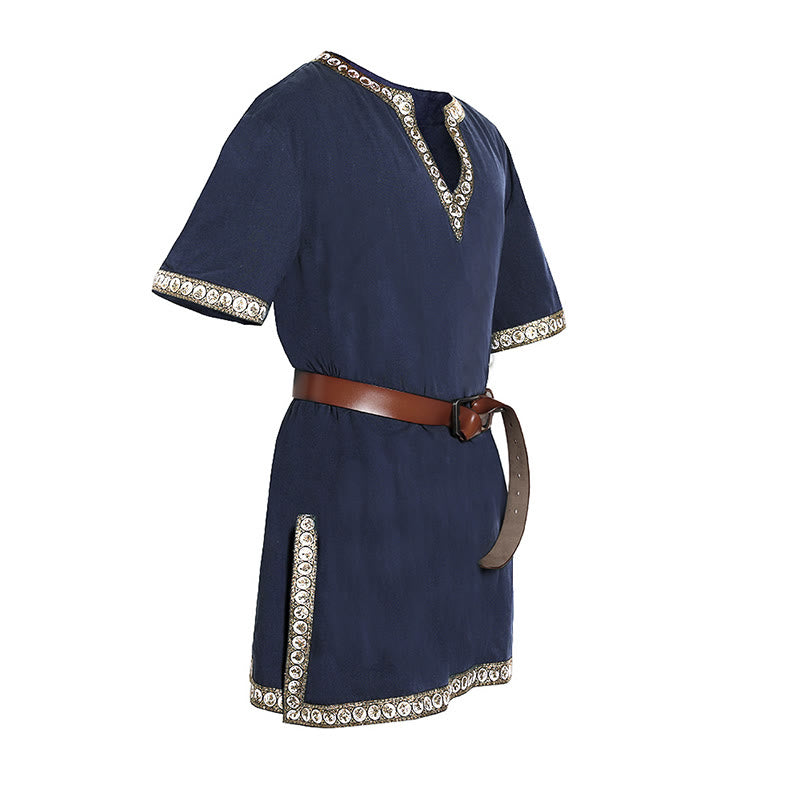 WorldNorse Mittelalterliches Tunika-Kostümhemd mit besticktem Besatz - image 2