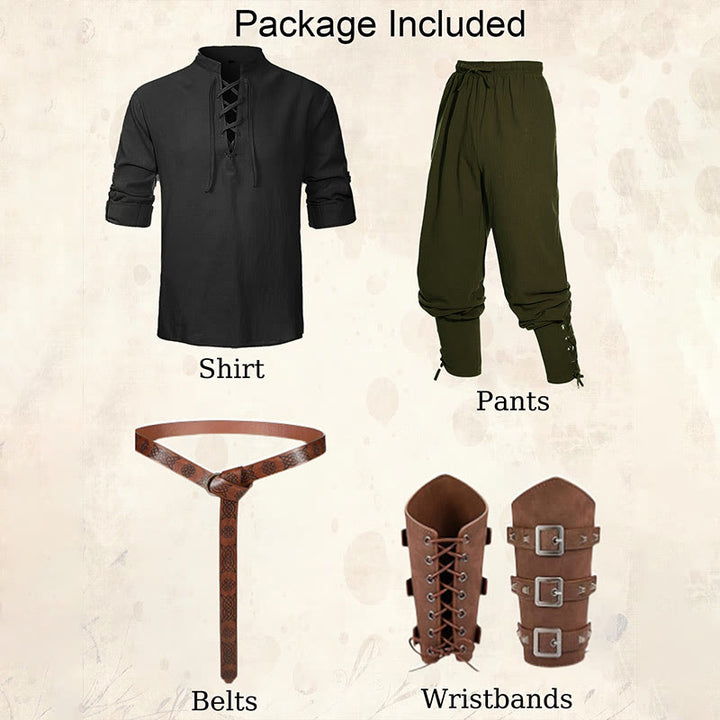 WorldNorse Mittelalterliches nordisches Tunika-Kostümset, 4-teilig - image 11