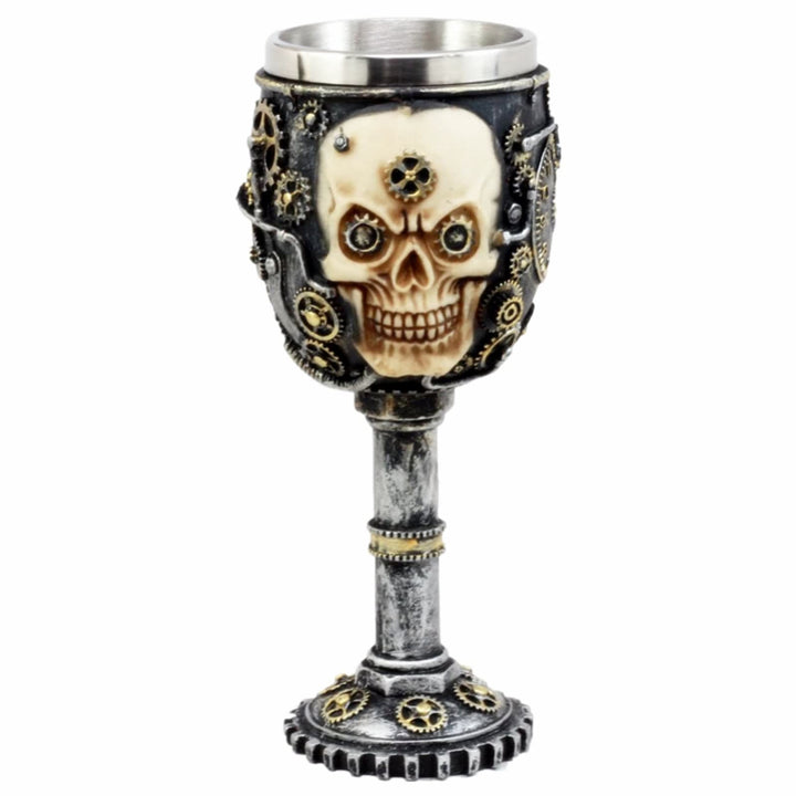 WorldNorse Steampunk Gear Totenkopf Kelch