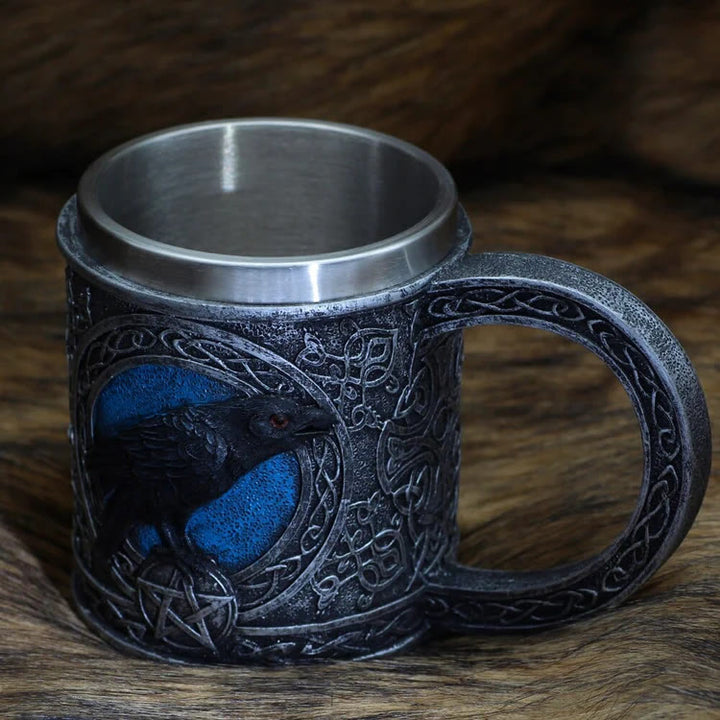 WorldNorse Celtic Tribal Moonlight Raven Tasse
