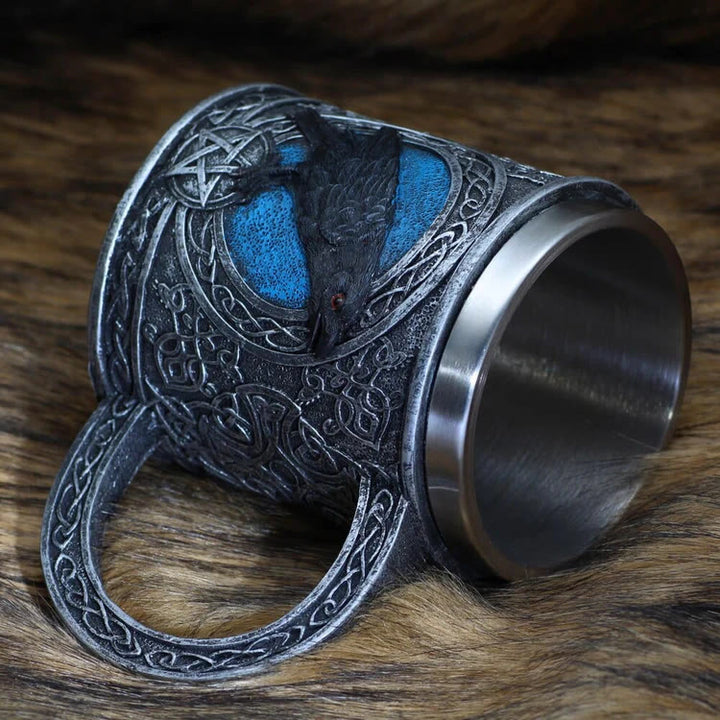 WorldNorse Celtic Tribal Moonlight Raven Tasse