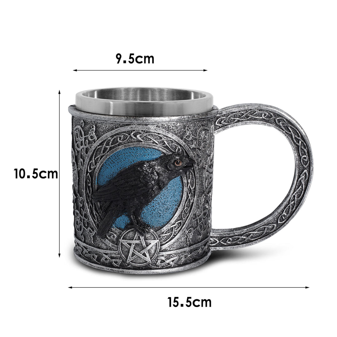 WorldNorse Celtic Tribal Moonlight Raven Tasse