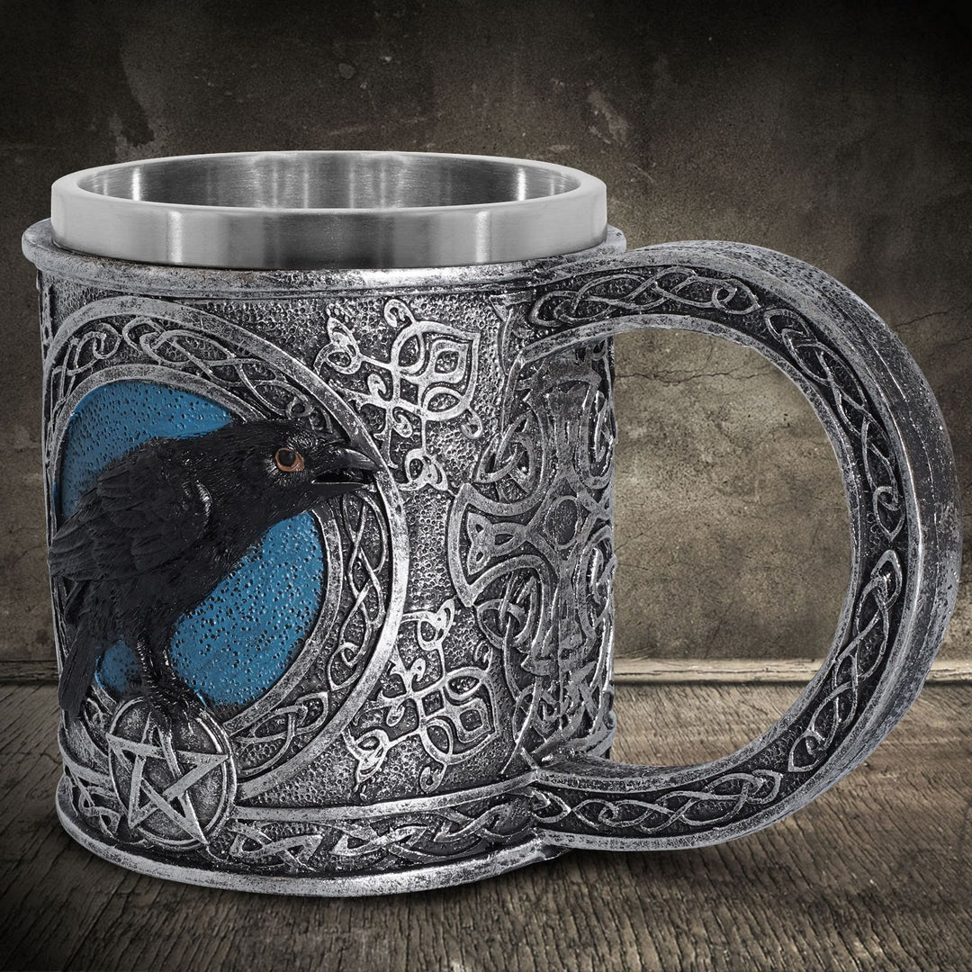 WorldNorse Celtic Tribal Moonlight Raven Tasse