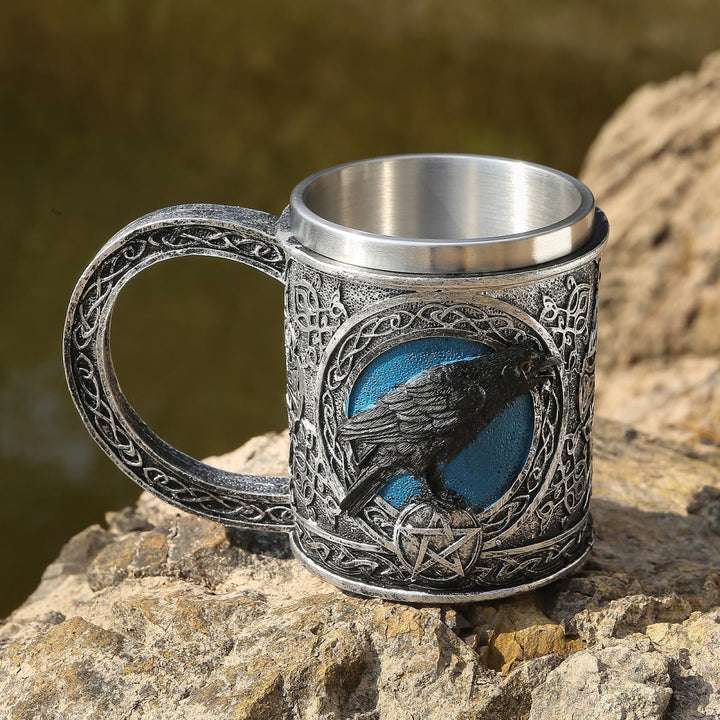 WorldNorse Celtic Tribal Moonlight Raven Tasse