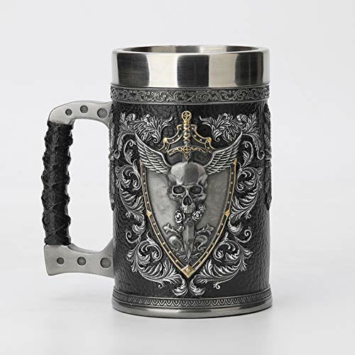 WorldNorse Schwert Schild Tod Grim Tasse
