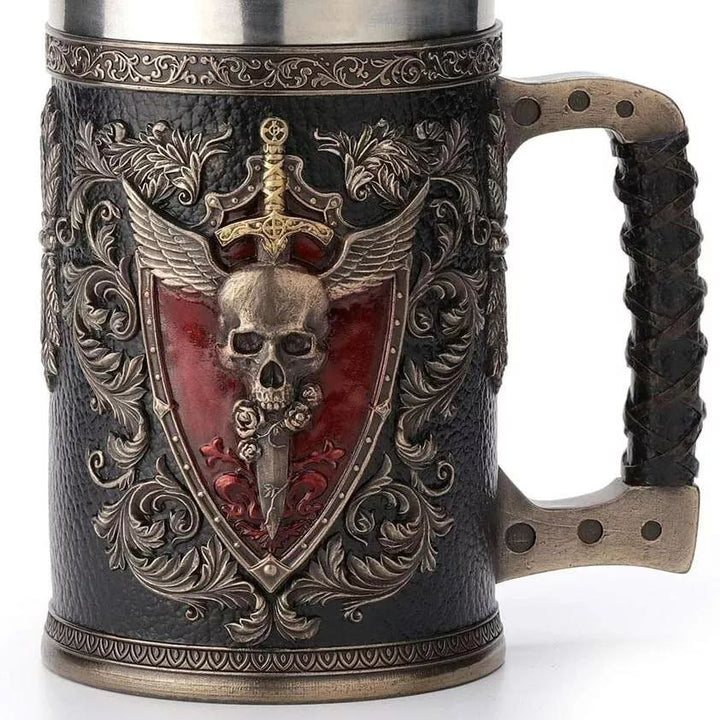 WorldNorse Schwert Schild Tod Grim Tasse