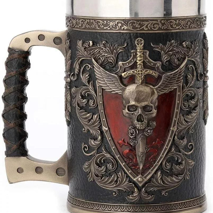 WorldNorse Schwert Schild Tod Grim Tasse