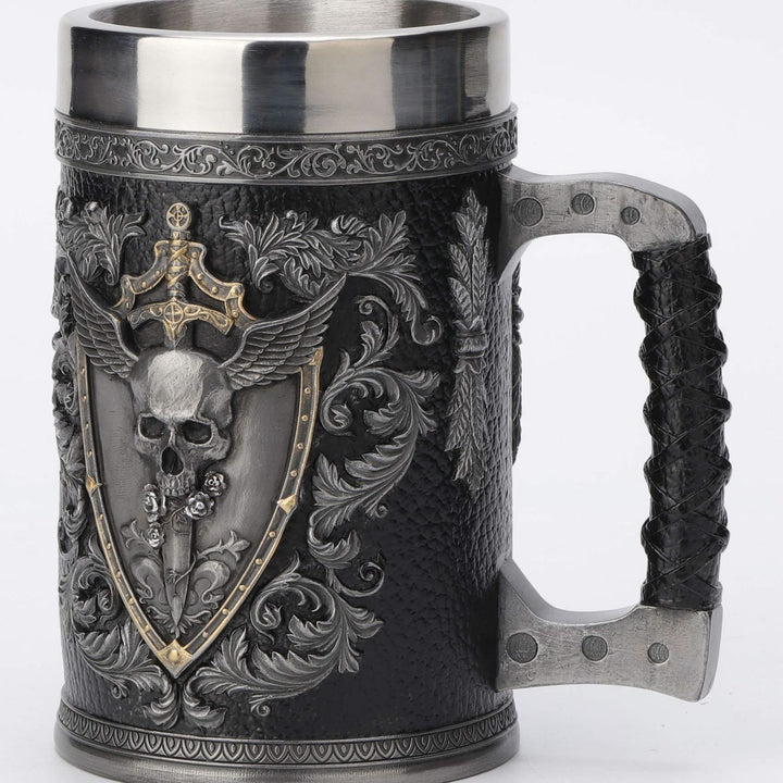 WorldNorse Schwert Schild Tod Grim Tasse