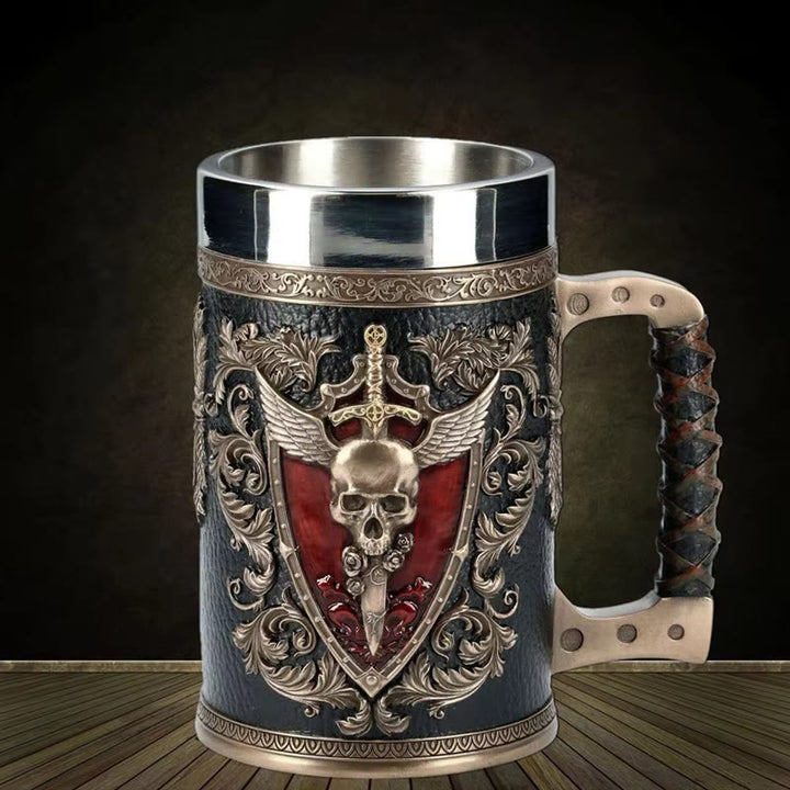 WorldNorse Schwert Schild Tod Grim Tasse