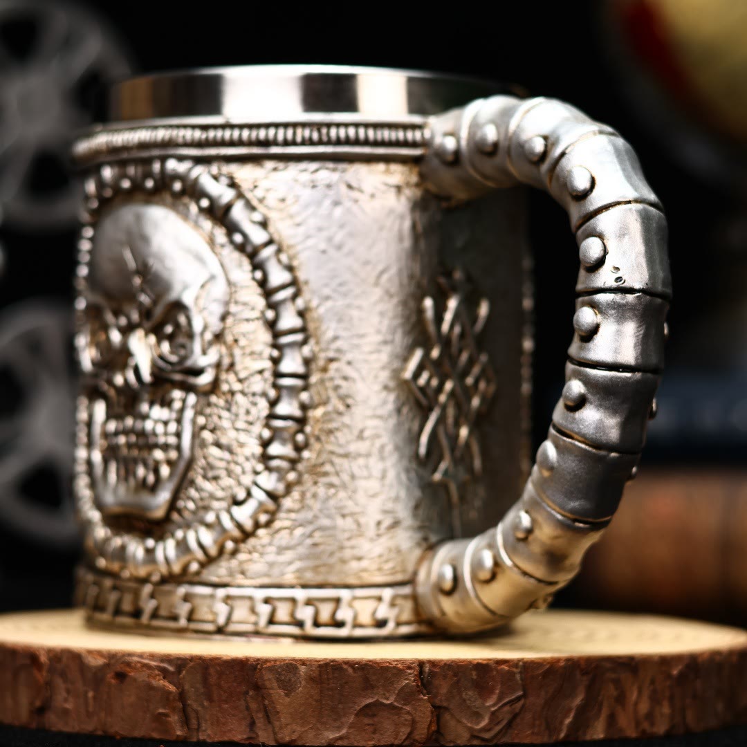 WorldNorse Gothic Totenkopf Krug