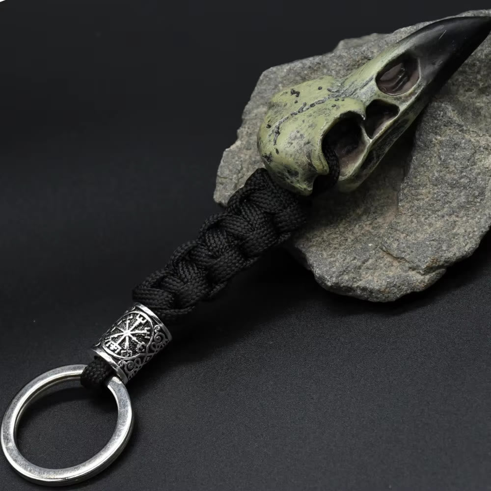 WorldNorse Raven Krähe Skelett Schlüsselanhänger